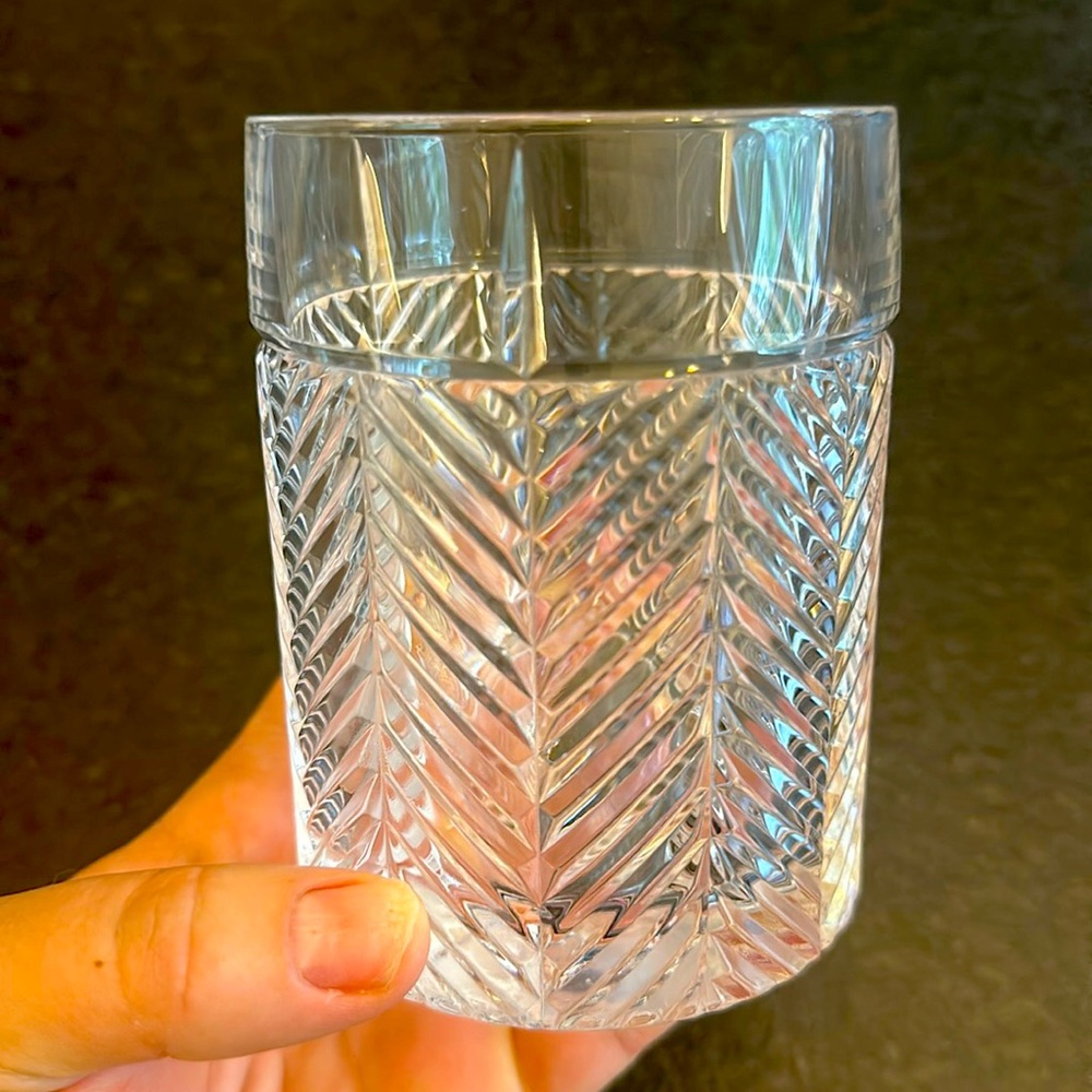 Ralph Lauren Crystal, Herringbone Classic. Double Old Fashioned. 1 glass